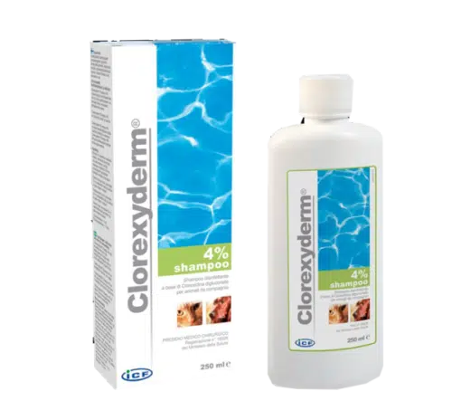 Clorexyderm antiseptinen ja puhdistava shampoo eläimille - Inushop.fi