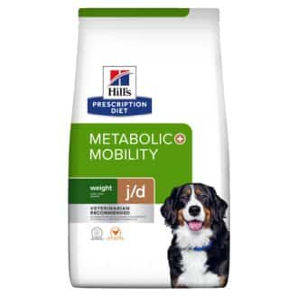 Kanaa sisältävä Hill's PRESCRIPTION DIET Metabolic + Mobility koiranruoka painon pudotukseen - Inushop.fi